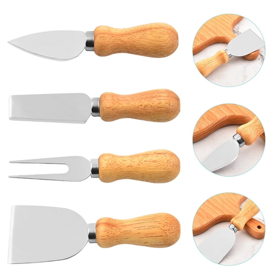ETEREAUTY 4 Pieces of Cheese Spatula Stainless Steel Kitchen Tools Set