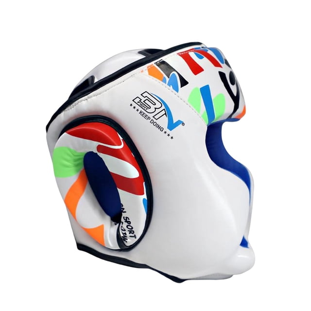 Casco de boxeo Unisex pa proteger las mejillas de material cuero PU extraíble Kickboxing casco de boxeo suave pa suministros de práctica Kate Teen Blanco S SM SunniMix Casco de boxeo