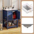 thumbnail image 5 of KZElegy 24" Bathroom Vanity with Ceramic Sink Freestanding Bathroom Storage Cabinet with 2 Soft-closing Door and Open Shelf,Blue, 5 of 8