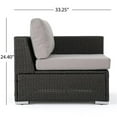 thumbnail image 3 of Santa Rosa 6-Seater Wicker Sectional Sofa with Aluminum Frame/Silver Cushion, 3 of 46