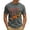 Dark Gray, variant on Punch the Monkey Men's Summer Waffle Graphic Tee, "Ultimately I Have to Be Brave" Funny Monkey Print, Breathable Comfort Casual Round Neck Top