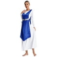 thumbnail image 4 of inhzoy Women's Worship Praise Dance Tunic Overlay Liturgical Dancewear Pullover Vest Blue-A L, 4 of 7