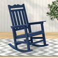 thumbnail image 6 of Sonerlic 1 Peak Outdoor Patio HIPS Rocking Adirondack Chair for Deck,Garden and Balcony,Navy Blue, 6 of 9