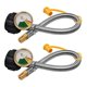 thumbnail image 1 of 2x15 pulgadas 1/4 pulgadas Npt Rv propano Pigtail manguera con calibre Afortunado Sencillez, 1 of 1
