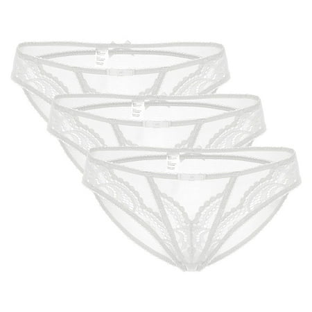 

Varsbaby Women s Sexy Sheer Panties See Through Briefs Underwear 3 Pcs