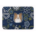 thumbnail image 1 of Carolines Treasures BB5099RUG Blue Flowers Papillon Machine Washable Memory Foam Mat, 1 of 4