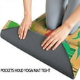 thumbnail image 3 of Colorful Cartoon Dinosaurs Volcanoes Pattern Hot Yoga Mat Towel Non Slip for Hot Yoga - Quick-Drying Yoga Mat Cover with 4 Corner Pockets with Travel Bag - Hot Yoga Towel Non Slip 70"x26", 3 of 6