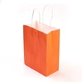 thumbnail image 2 of 12 bolsas de papel kraft de color liso, rectangulares, para regalos o compras, con asas de cordel de papel., 2 of 4
