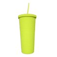 thumbnail image 1 of Tasse avec Paille 22oz Gobelet d'Eau Clouté avec Couvercle et Paille à Double Paroi Tasses Réutilisables Gobelet d'Eau Portable pour Camping Randonnée Voyage Grand Ouverture Superbe, 1 of 7