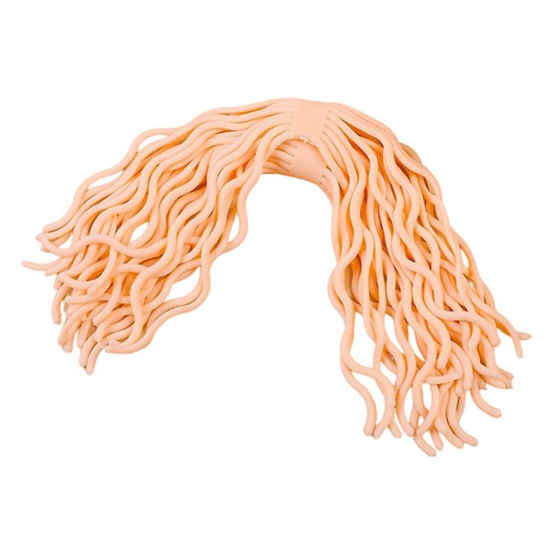 Bewildely 10 piezas de fideos de mono que brillan en la oscuridad, fideos elásticos para inquietarse, fideos de mono elásticos, fideos suaves Juguetes Naranja