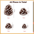 thumbnail image 2 of 42 Pieces DIY Pine Cone Flower Pick Green Pole Dried Flower Ornaments Pinecone with Wired Pick Family Gathering Decor, 2 of 5