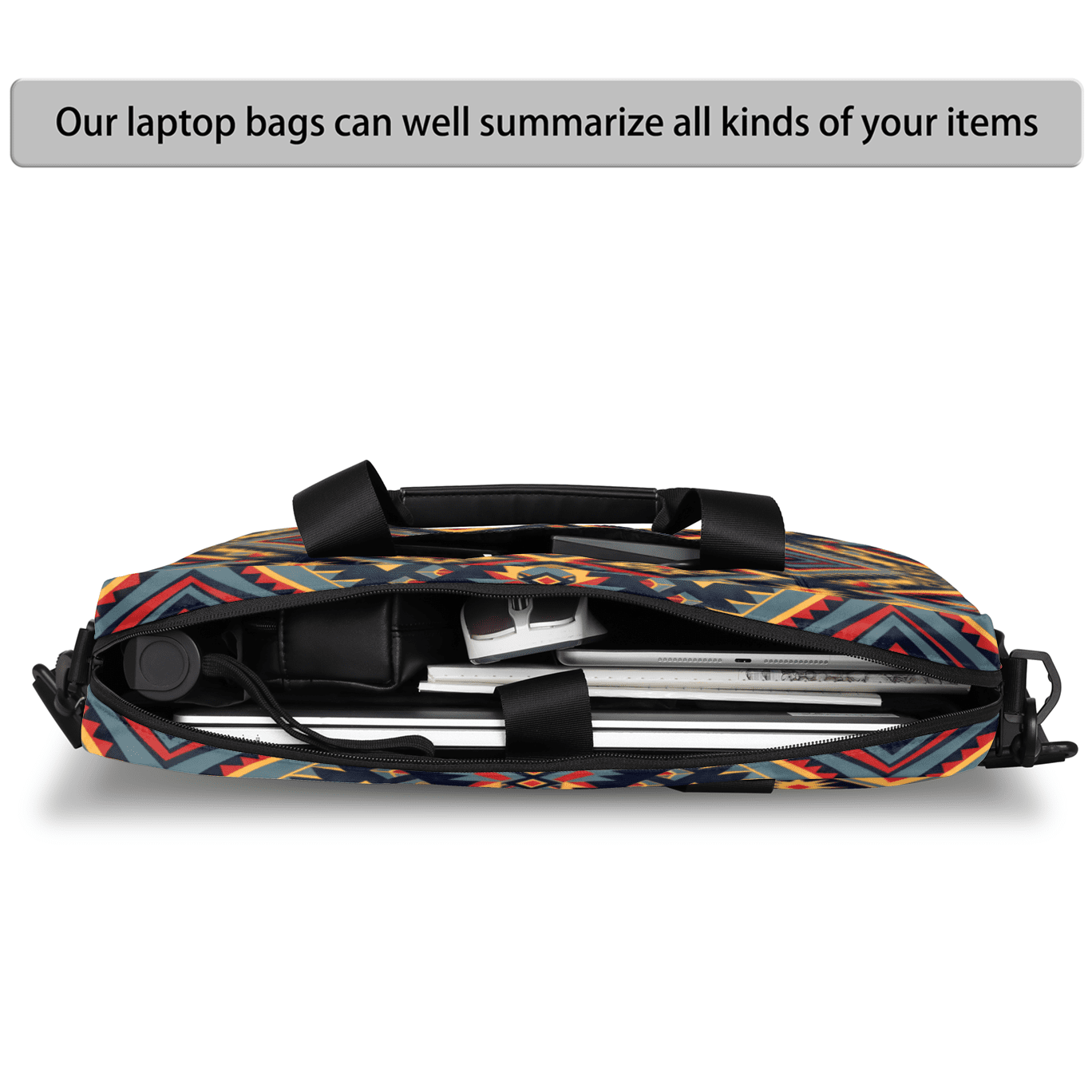 Herdesigns Aztec Laptop Bag for Women Men, Computer Case Briefcase Messenger Bags, 15-15.6 inch Laptop Sleeve Shoulder Bag