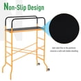 thumbnail image 4 of HOMCOM 4-Step Steel 4.6 x 2 x 6 ft. Scaffold 2 Wheels Free Moving for Indoor & Outdoor Decoration Anti-Skid, 440 Pound Capacity, 4 of 9