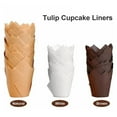 thumbnail image 2 of 400pcs Tulip Cupcake Liners, Muffin Liners Holders for Baking Cups, Greaseproof Cupcake Wrappers for , Christmas, 2 of 6