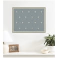 thumbnail image 2 of Kate and Laurel Framed Fabric Pinboard 26 x 20, Blue Botanical Block Print Printed Linen Classic Bulletin Board for Use as a Vision Board or Wall Organization, Florence Silver Frame, 2 of 8
