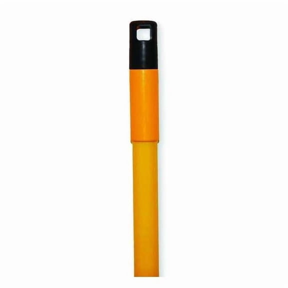 56 in Pressure Fit Square Cut Handle, 1 in Dia, Yellow, Metal/Plastic