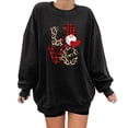 thumbnail image 1 of Moda mujer estampado o-cuello pulóver Tops manga larga cómoda blusa sudadera Pompotops  gfhjh15999, 1 of 4