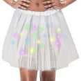thumbnail image 2 of Riforla Glimmering Sequin LED Light up Half Skirt Tutu with Starry Netting for Adults Sparkling Party Wear Womens Skirts White One Size, 2 of 4