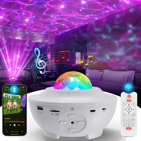 Star Projector Night Light, 3 in 1 LED Galaxy Moon Projector with Remote Control, 55 Lighting Modes with Bluetooth Music Speaker & Time Function, Night Light Projector for Bedroom Party Home Decor Kid