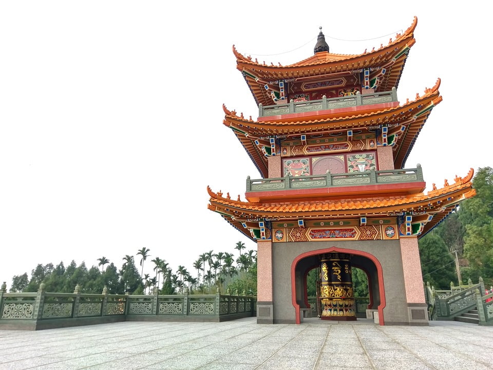 Framed Art for Your Wall Buddhist Temple Go Through The Floor Taiwan Buddhism 10x13 Frame