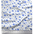 thumbnail image 1 of Soimoi Blue Georgette Viscose Fabric Dots Dots Print Sewing Fabric Yard 42 Inch Wide, 1 of 3