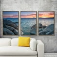 thumbnail image 2 of IDEA4WALL 3 Piece Framed Canvas Wall Art for Living Room, Bedroom Lake Tahoe Canvas Prints for Modern Home Decoration Ready to Hang, 2 of 4