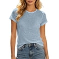 thumbnail image 2 of Womens Clothes Casual Oversized Tee Shirts Lightweight Crewneck Loose Fit Short Sleeve Summer Tops for Women Daily Outfit, 2 of 5