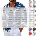 thumbnail image 3 of Zysthvn Vacation Mens Shirts Fall Long Sleeve Casual Men Tee Shirts Lightweight Lapel Printed Button Tops, 3 of 4
