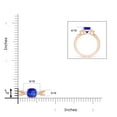 thumbnail image 4 of ANGARA Natural Cushion 1.5 ct Tanzanite Split Shank Ring with Rope Detailing in 14K Rose Gold for Women (Size-7mm) | December Birthstone, Anniversary, Jewelry Gift for Women | Natural Tanzanite Ring, 4 of 8