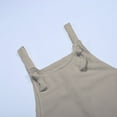thumbnail image 6 of Riforla Summer Short Rompers for Women Casual Loose Sleeveless Tie Knot Strap Jumpsuits Overalls with Pockets Women's Jumpsuit Khaki_001 M, 6 of 6