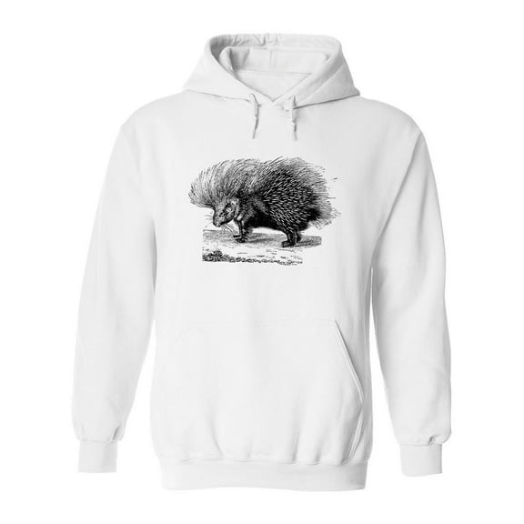 Porcupine Sketch Hoodie Men -Image by Shutterstock, Male 3X-Large