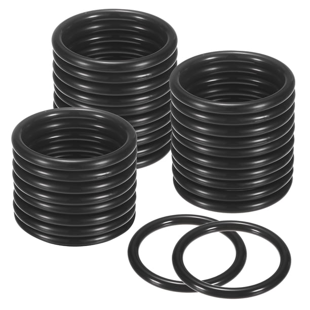 Uxcell 30-Pack Aros para Atrapasueños, Aros Redondos de Plástico Macramé de 2.2 Pulgadas para DIY Wreath de Boda Negro 0.22 Pulgadas