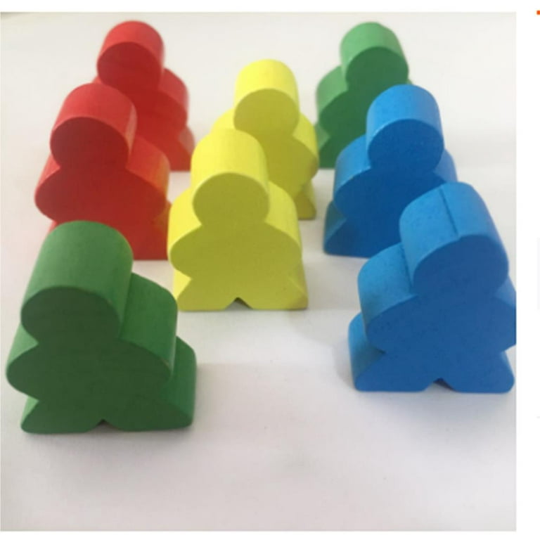 wooden meeple pawns for your game