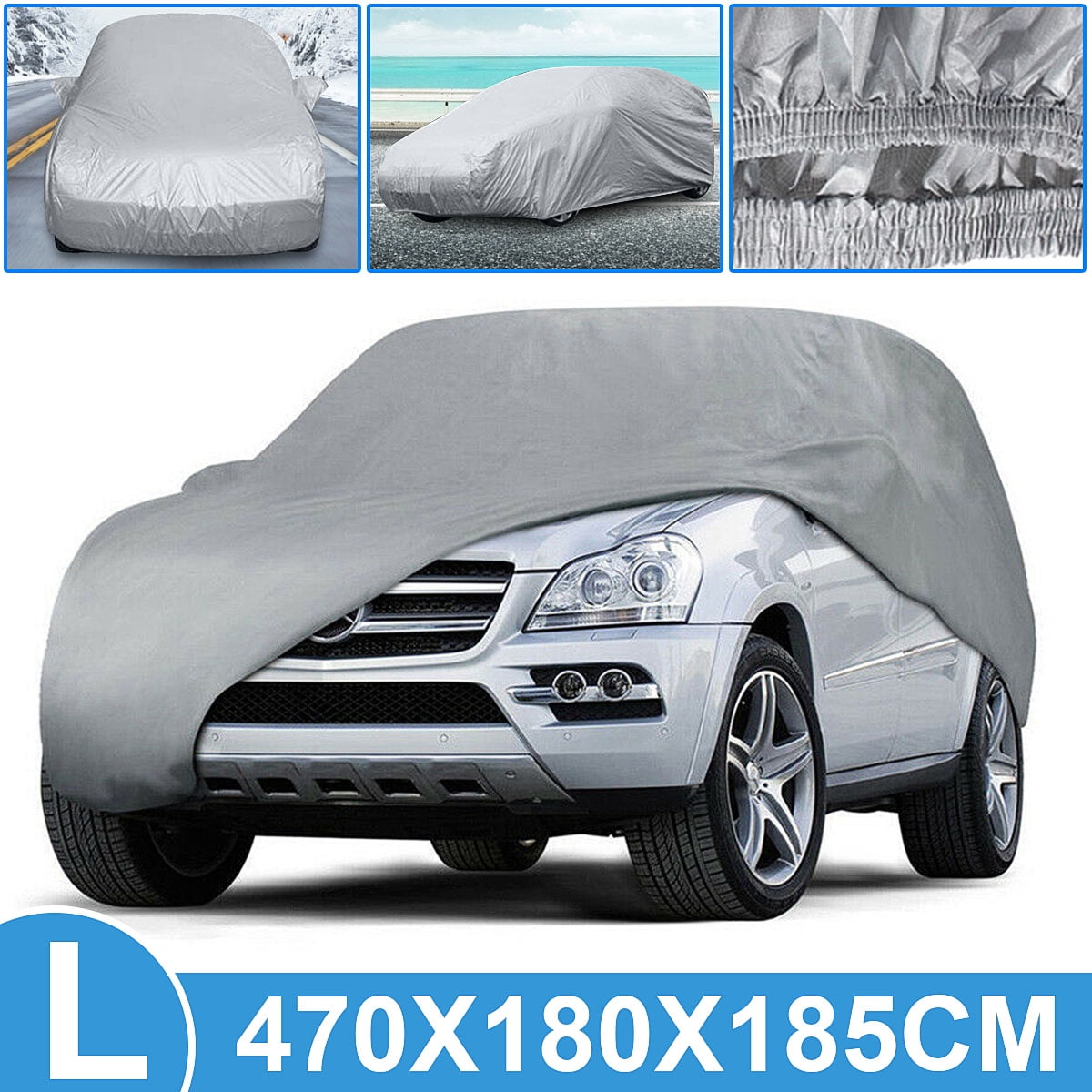 Car Cover for Mercedes-Benz C-Class W203 W204 W205 All Weather Full Car Covers Dustproof Scratch Resistant Outdoor Waterproof UV Protection Cover PEVA Yellow