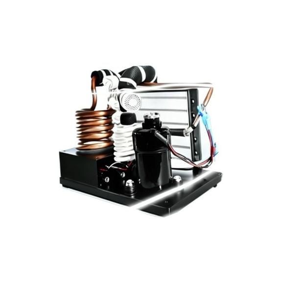 Portable Copper Coil Chiller, 12V DC 130W High-Eff Cooling, R134A for Car/RV/Camping/Outdoor ,Stable Output
