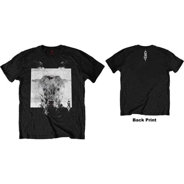 Slipknot Unisex T-Shirt Devil Single - Black & White (Back Print)