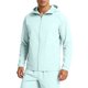 thumbnail image 2 of Mens Manga Larga con Capucha Cremallera Cardigan Hielo Seda Fina Chaqueta Protectora Solar para el Uso Diario Al Aire Libre Casual, 2 of 9