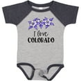 thumbnail image 3 of Inktastic I Love Colorado Columbine Flowers Boys or Girls Baby Bodysuit, 3 of 5