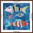 thumbnail image 5 of Art.com Boho Reef Fish I Art Print by Wild Apple Portfolio, Brown Frame Wall Art, 29" x 29", 5 of 5