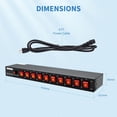thumbnail image 3 of Protector contra sobretensiones para regleta de alimentación PDU en rack CENTROPOWER, 3 of 5