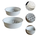 thumbnail image 3 of 2pcs Plastic Steamer Bowl Rice Cookers Steaming Tools Kitchen Supplies (White), 3 of 8