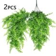 thumbnail image 7 of Holzlrgus Artificial Plants Boston Ferns Fake Vines Hanging Ivy Decor Plastic Greenery for Wall Indoor Outdoor Hanging Baskets Wedding Garland Decor (Pack of 2), 7 of 7