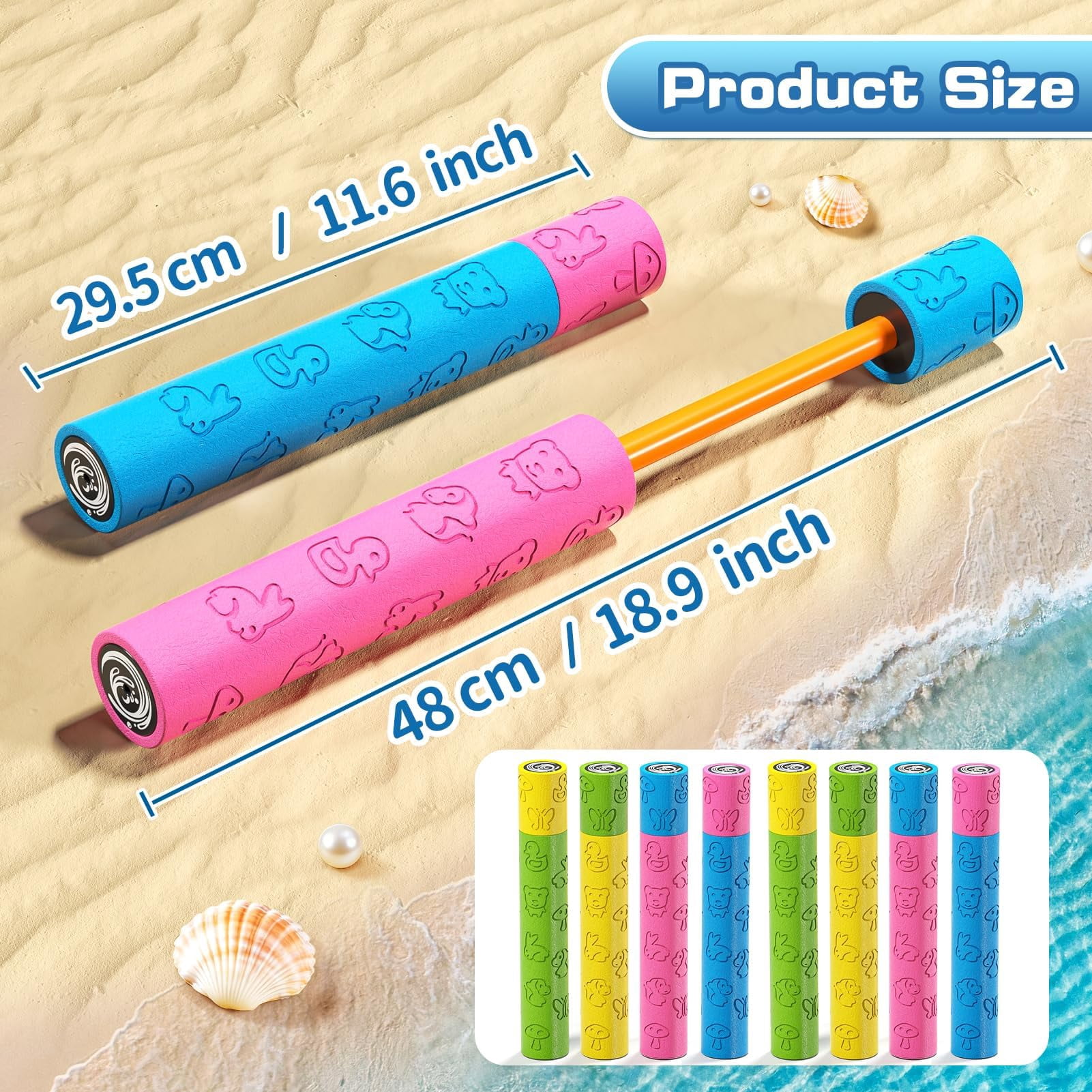 8 Pack Water Squirt Toys Pool Beach Outdoor Party Swimming Games