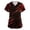 01-Black, variant on Halloween Ghost Pumpkin Print Women Scrub Top, Dual Pocket Stretch Nursing Uniform for Hospital Clinic Vet Care Staff 01-Deep Red XL