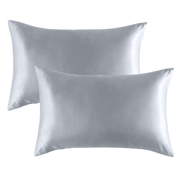 2pcs Funda de almohada Funda de almohada de satén de seda artificial Funda de almohada para dormir para el hogar, ZT01-229 Inevent HA003600-06