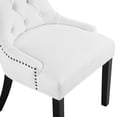 thumbnail image 3 of Side Dining Chair, Rivet Nailhead, White, Fabric, Kitchen Cafe Bistro Hospitality Restaurant, Modern Contemporary HB32915, 3 of 8