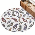 thumbnail image 2 of Small Round Rug 3Ft, Boho Western Colorful Non-Slip Washable Circle Rugs Carpet, Vintage Abstract Art Ethnic Tribe Indoor Outdoor Rug Floor Mats Throw Runner for Bedroom Living Room Bathroom, 2 of 8