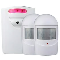 GJX Driveway Alarm,387 Ft Long Range Wireless Driveway Alarm,Outdoor Weather Resistant Motion Detector Alarm with 1 Receiver and 2 Transmitters,Property Protection Alarm System for Home Security