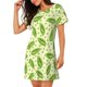 thumbnail image 2 of Fotbe Green Peas Bata de Dormir para Mujer con Estampado, Camisón de Algodón de Manga Corta, Ropa de Dormir Casual, 2 of 6