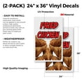 thumbnail image 2 of Fried Chicken (2-PACK) 24" x 36" Vinyl Decals | Sign Insert Peel & Stick Decals Stickers Window Signs, 2 of 2
